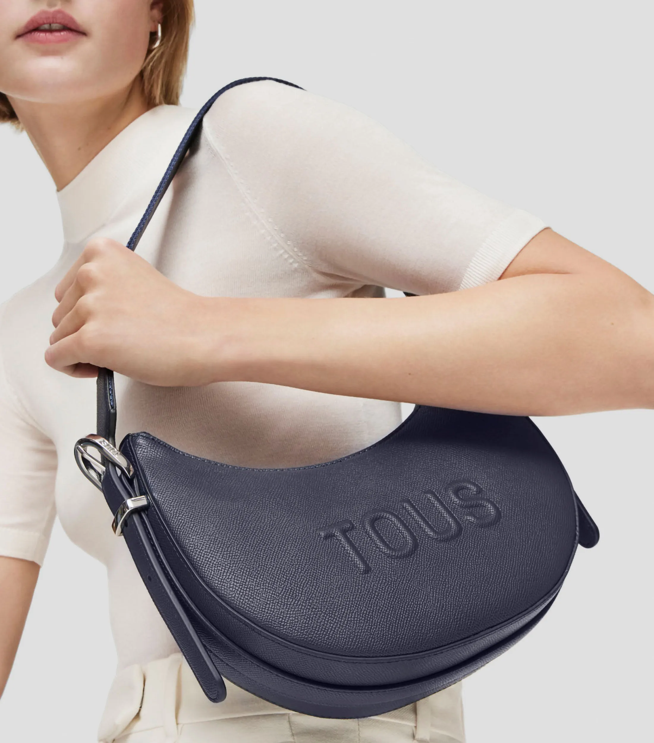 Tous Bolso shoulder mediano azul marino Brenda Mujer