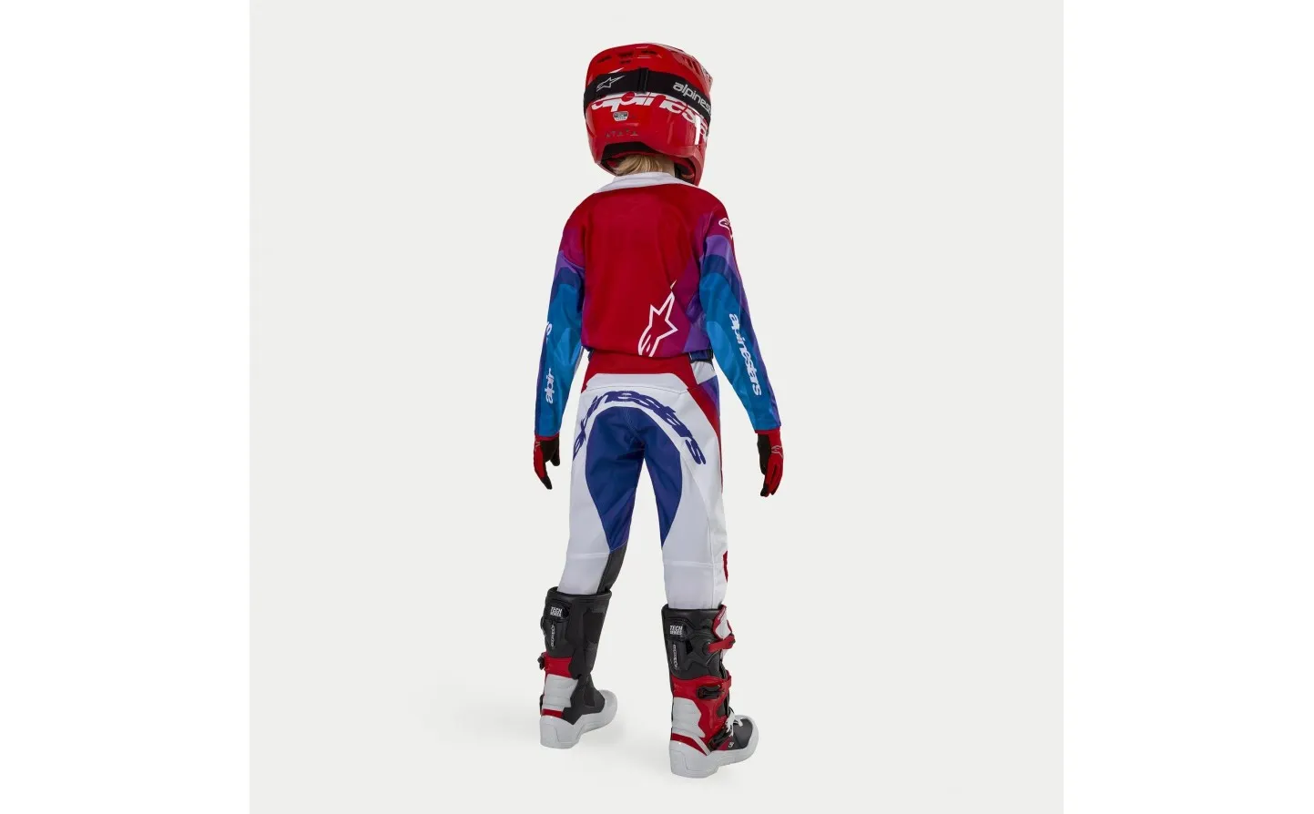 Traje Alpinestars Infantil Racer Pneuma Azul Mars Rojo Blanco