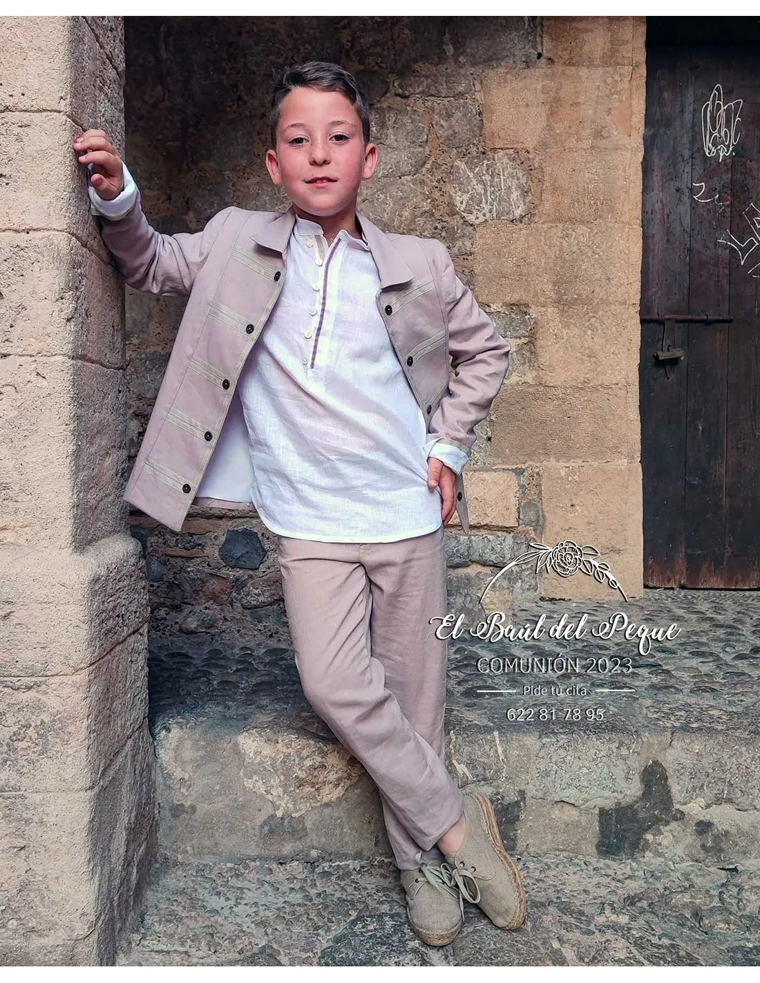 Traje Levita Comunión Niño Rosa de Crisby´s 2023