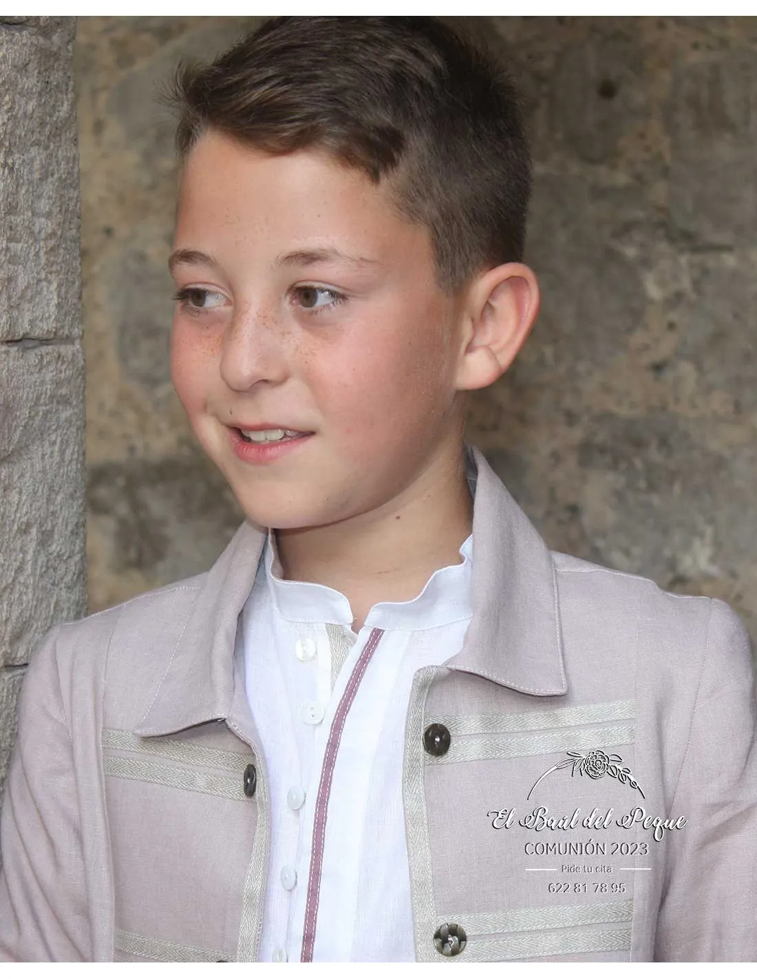 Traje Levita Comunión Niño Rosa de Crisby´s 2023