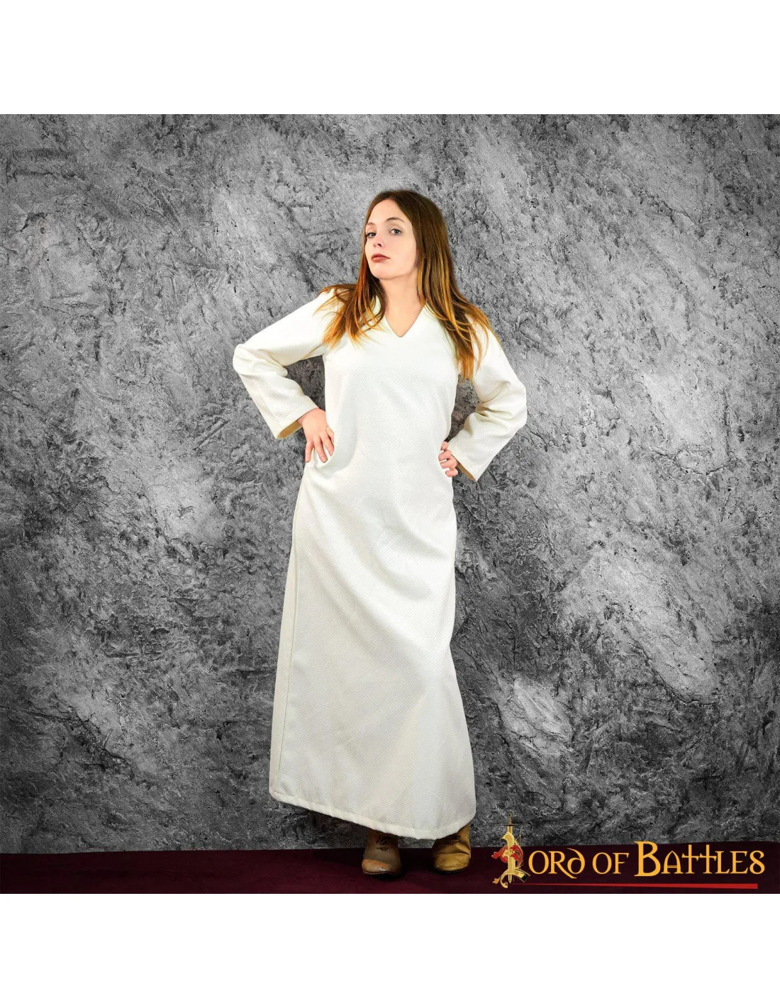 Túnica medieval brocado para mujer