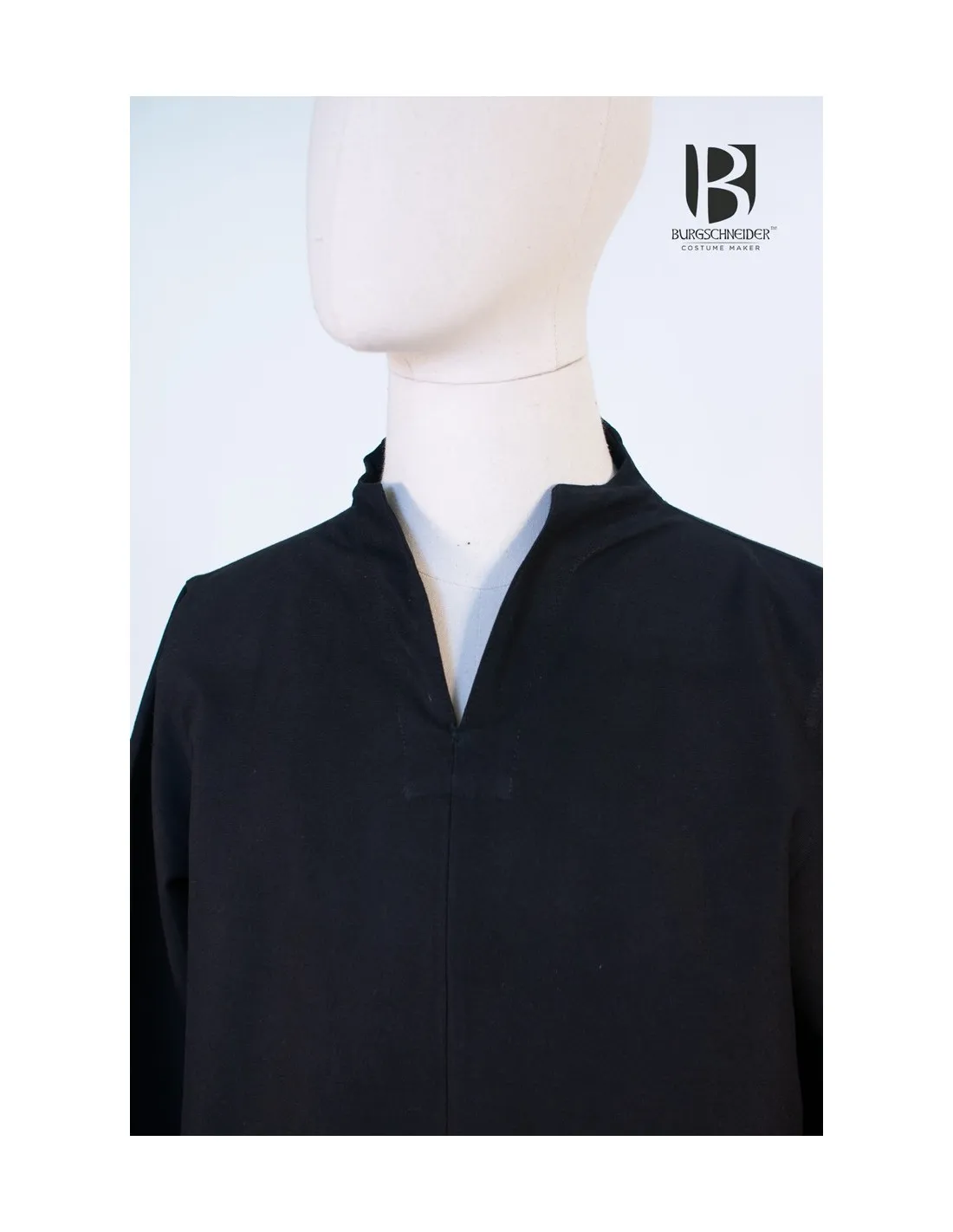 Túnica medieval corta Ekwin, negro