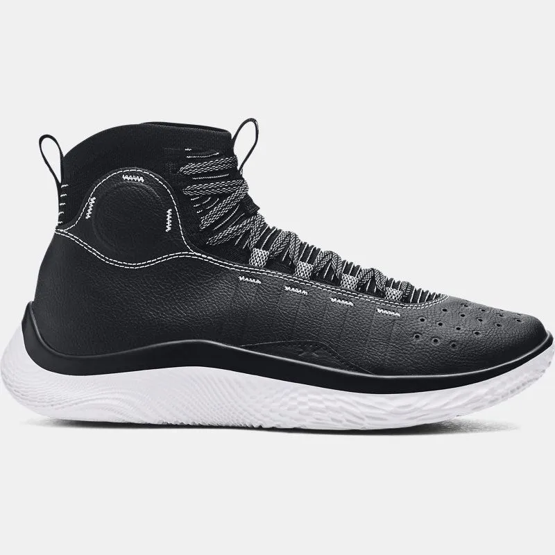 Under Armour Unisex Curry 4 FloTro Basketballschuhe Schwarz / Halo Grau / Weiß 44.5