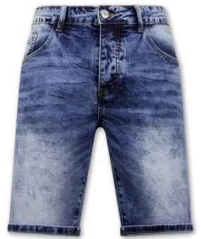 Vaqueros Cortos Hombre Stretch - Vaqueros Cortos - Azul