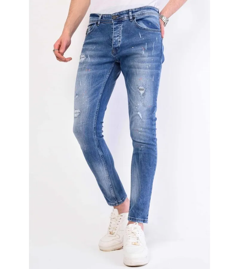 VAQUEROS ELASTICOS HOMBRE SLIM FIT  1063  AZUL