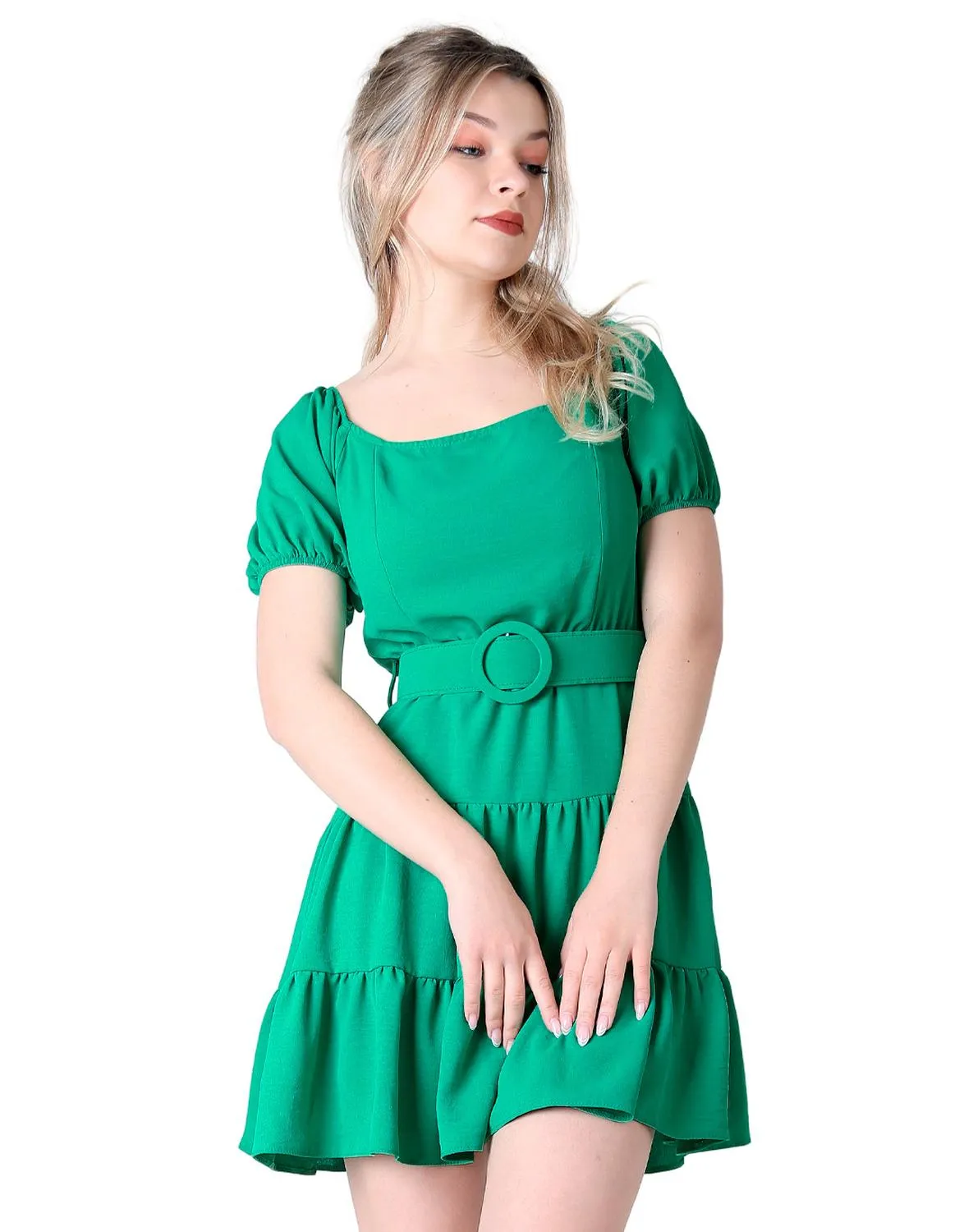 Vestido Casual Mujer Verde Stfashion 61904804