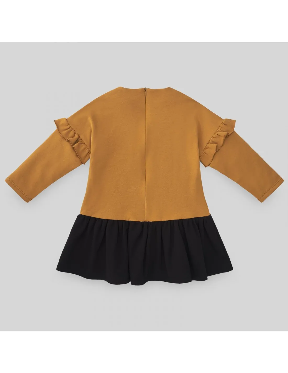 VESTIDO INFANTIL COMBINADO FELPA GATOS 190287 PAZ RODRIGUEZ