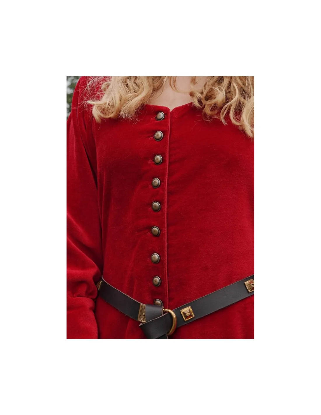 Vestido medieval Isabel, Terciopelo Rojo