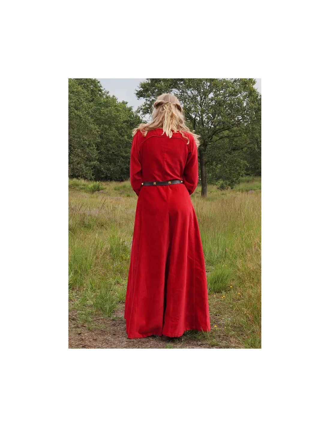 Vestido medieval Isabel, Terciopelo Rojo