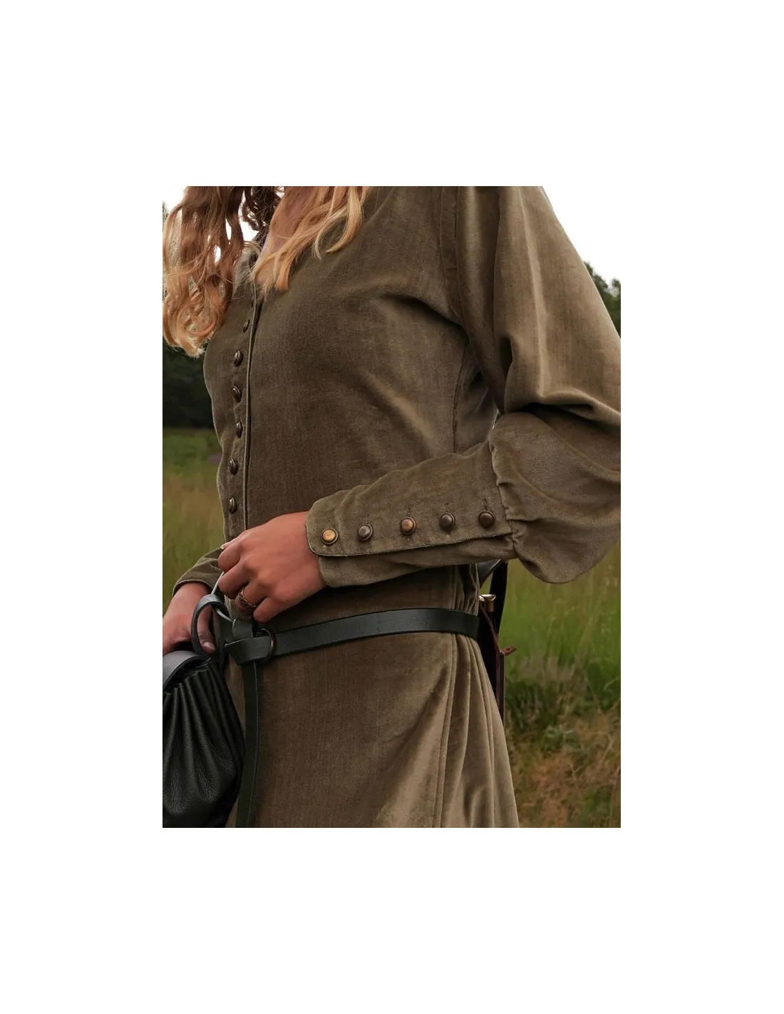 Vestido medieval Isabel, Terciopelo Verde