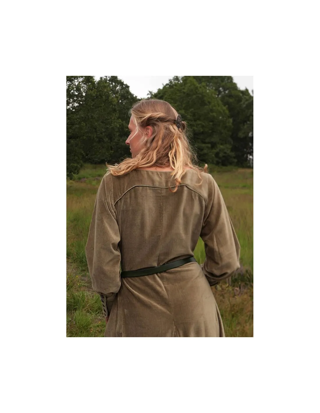 Vestido medieval Isabel, Terciopelo Verde