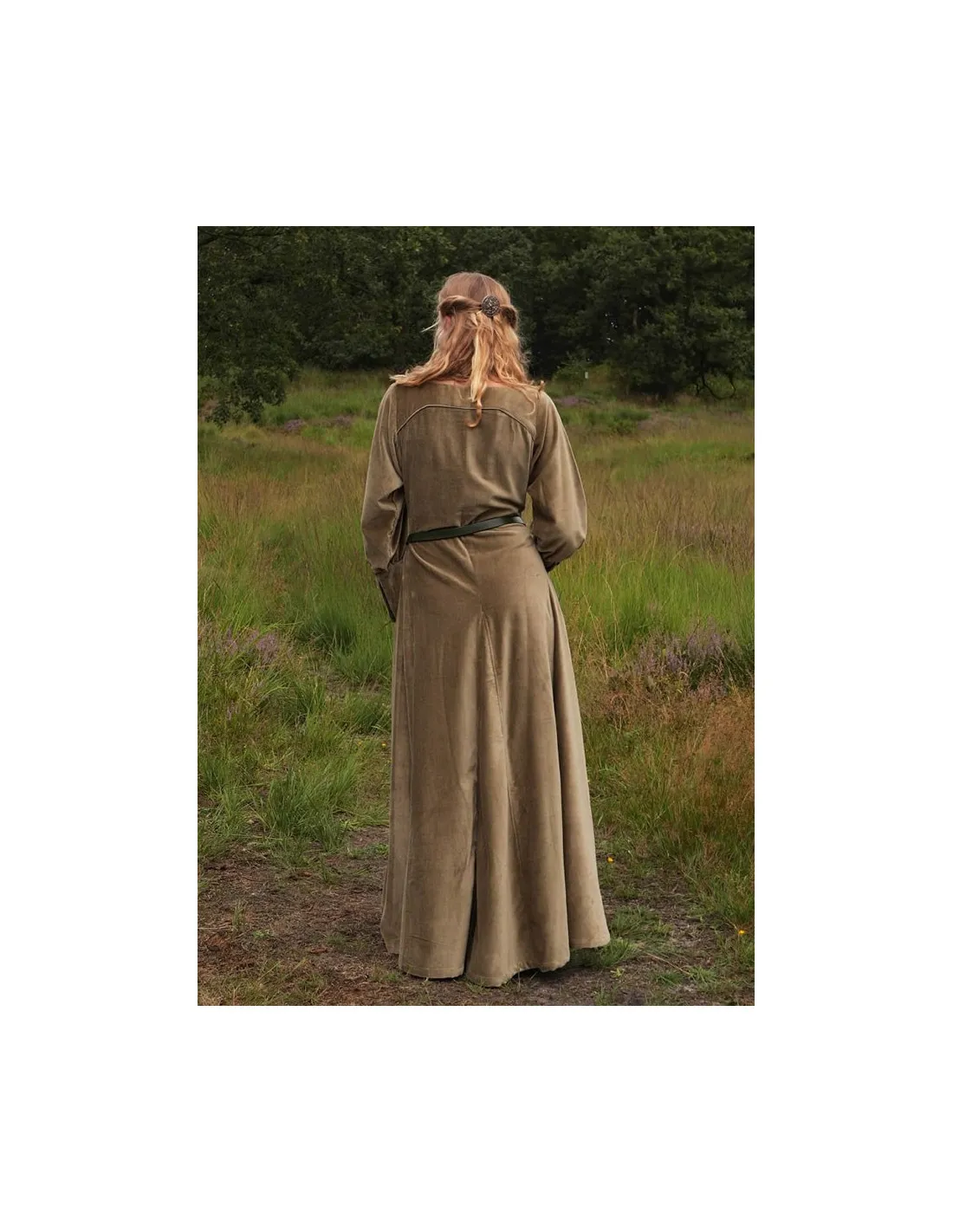 Vestido medieval Isabel, Terciopelo Verde