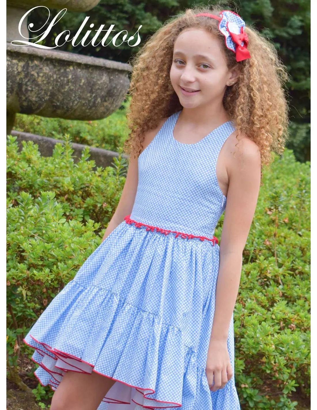 Vestido Niña Entallado Espalda ganchillo Lolittos Duckling