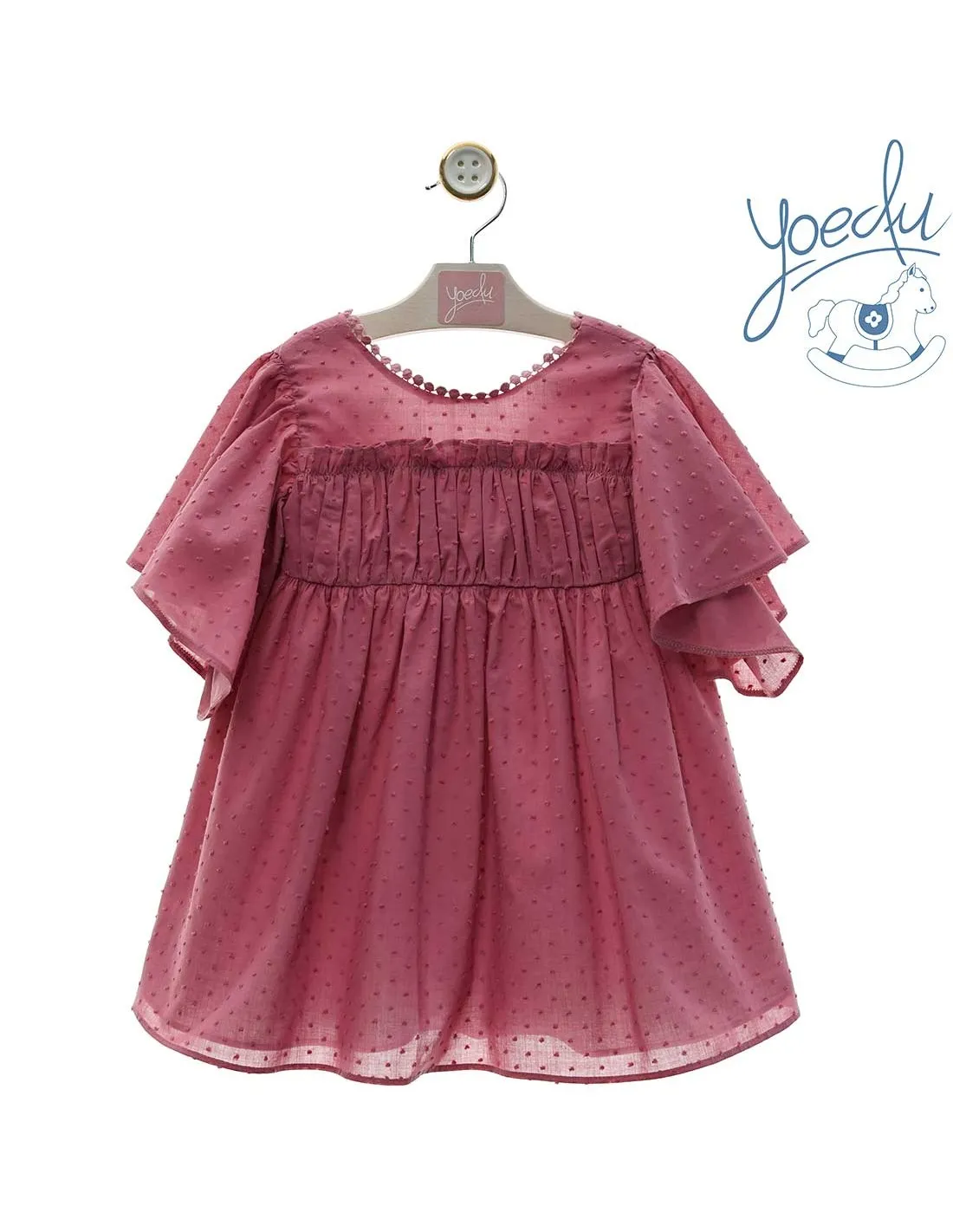 Vestido Yoedu Moda Infantil Familia Norah Fresa