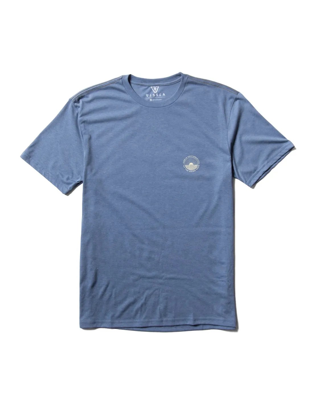 VISSLA SURF CHECK COMP TEE HARBOR BLUE HEATHER