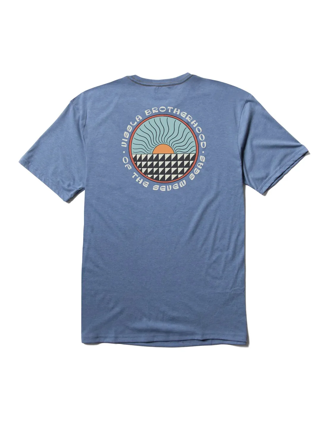 VISSLA SURF CHECK COMP TEE HARBOR BLUE HEATHER
