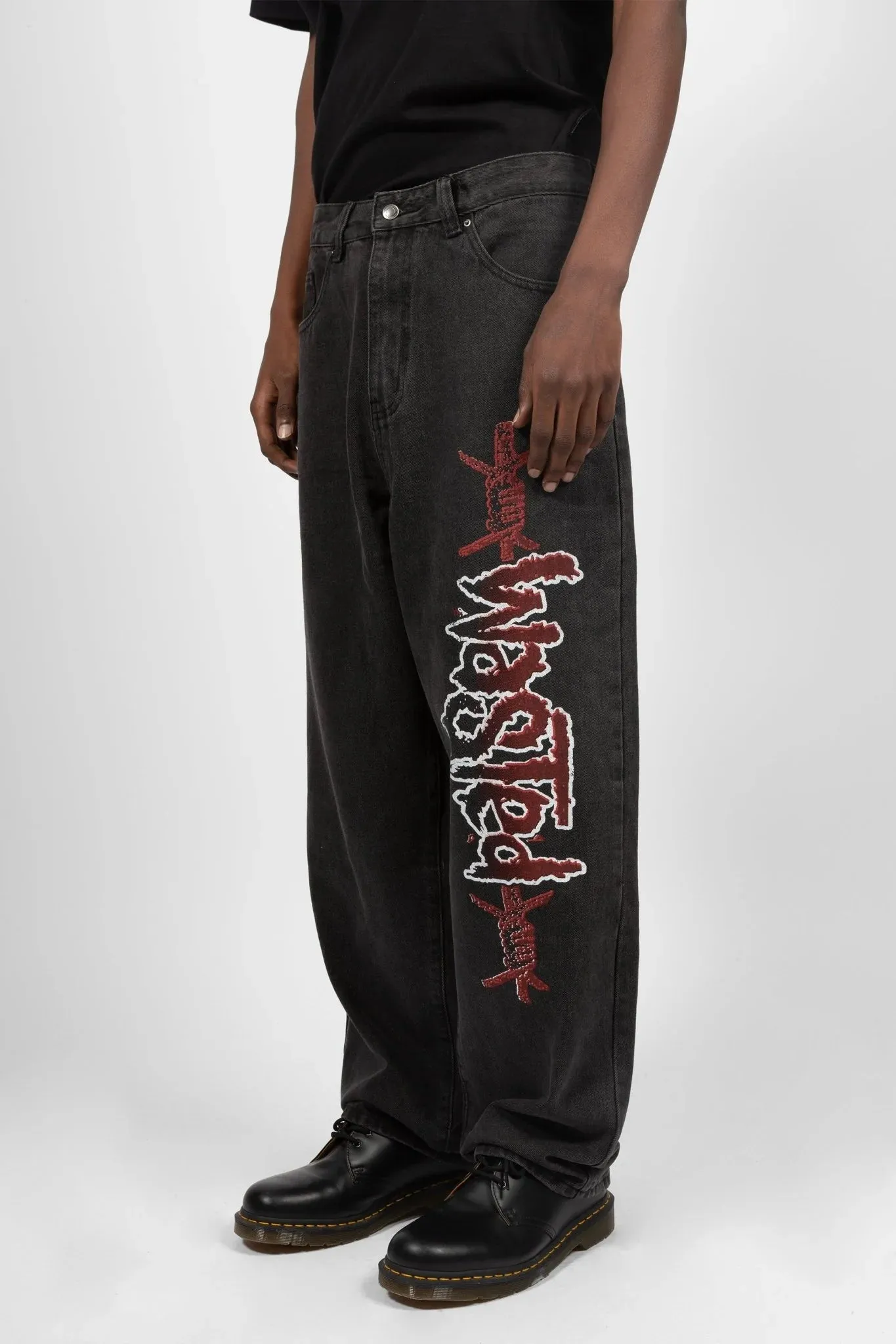 wasted paris pantalón casper blind faded black