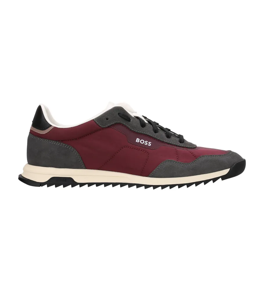 Zapatillas de caña baja granate