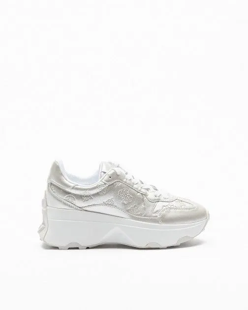 Zapatillas de plataforma Guess Calebb8 Plateado