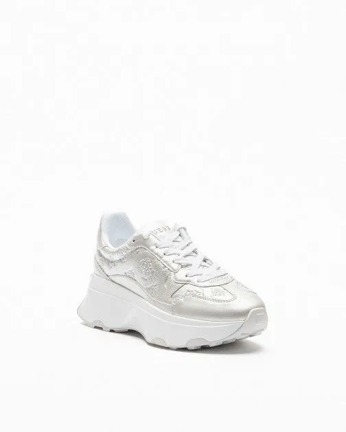Zapatillas de plataforma Guess Calebb8 Plateado