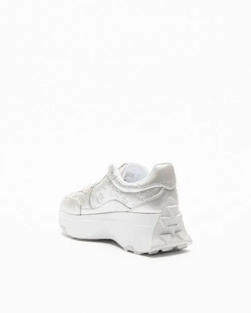 Zapatillas de plataforma Guess Calebb8 Plateado