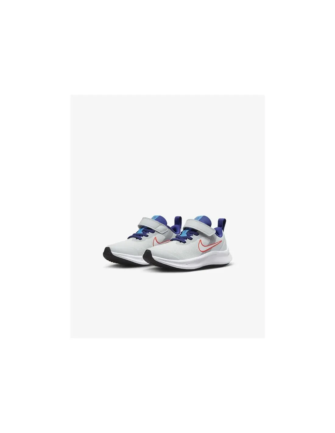 Zapatillas de Running Nike Star Runner 3 Infantil Plata Blanco