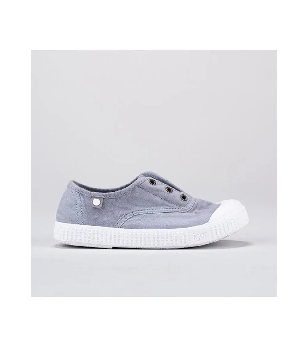 ZAPATILLAS LONA GRIS IGOR BERRI ELÁSTICO