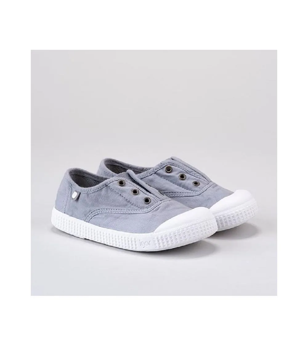 ZAPATILLAS LONA GRIS IGOR BERRI ELÁSTICO