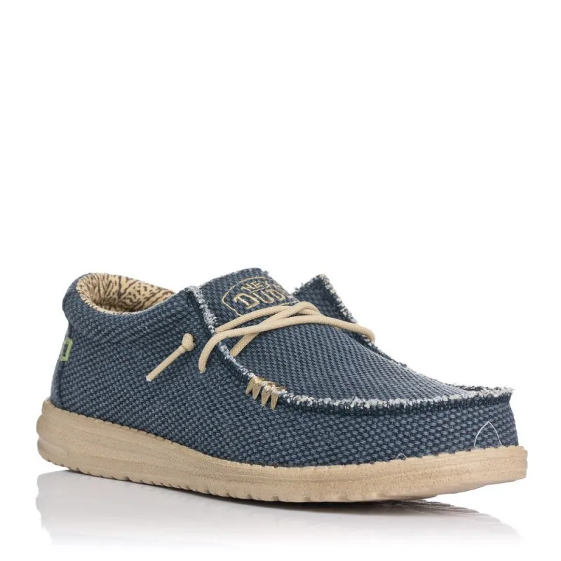 Zapatillas Lona Hey Dude Wally Braided Hombre Azul