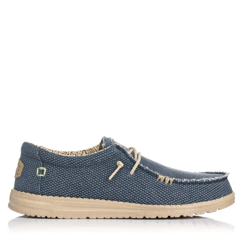 Zapatillas Lona Hey Dude Wally Braided Hombre Azul