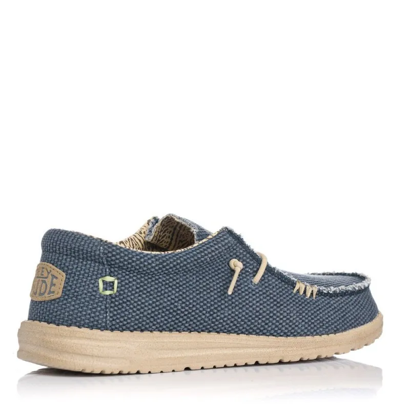 Zapatillas Lona Hey Dude Wally Braided Hombre Azul