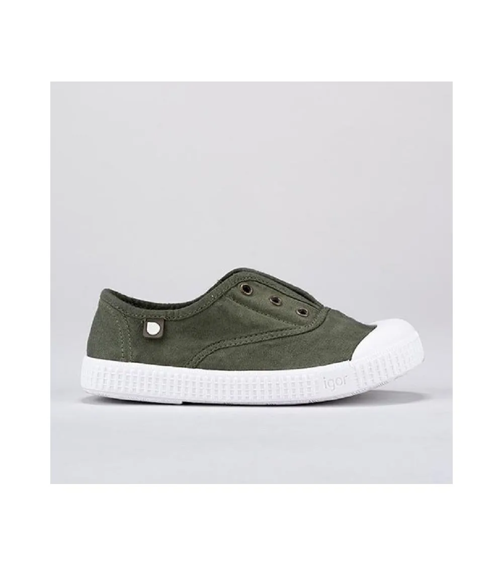 ZAPATILLAS LONA KAKI IGOR BERRI ELÁSTICO