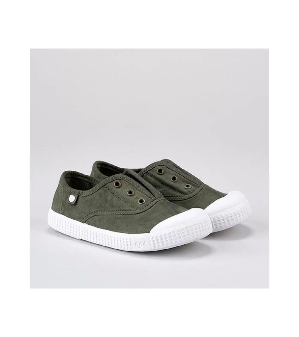 ZAPATILLAS LONA KAKI IGOR BERRI ELÁSTICO