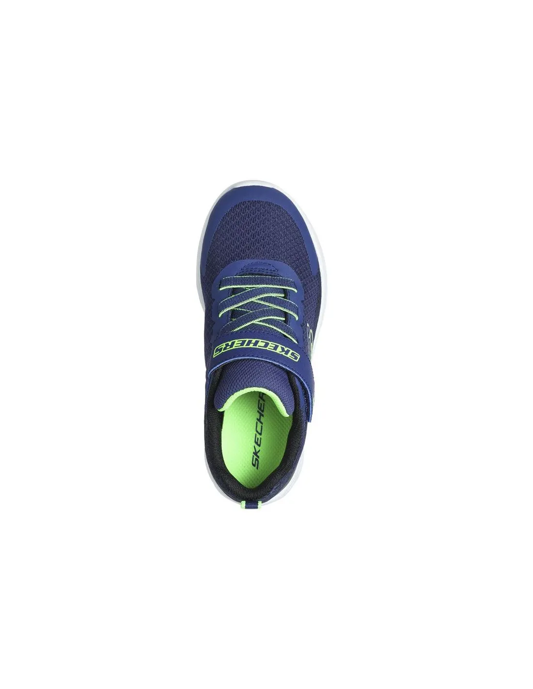 ZAPATILLAS SKECHERS MICROSPEC II  ZOVRI NIñO AZUL/LIMA