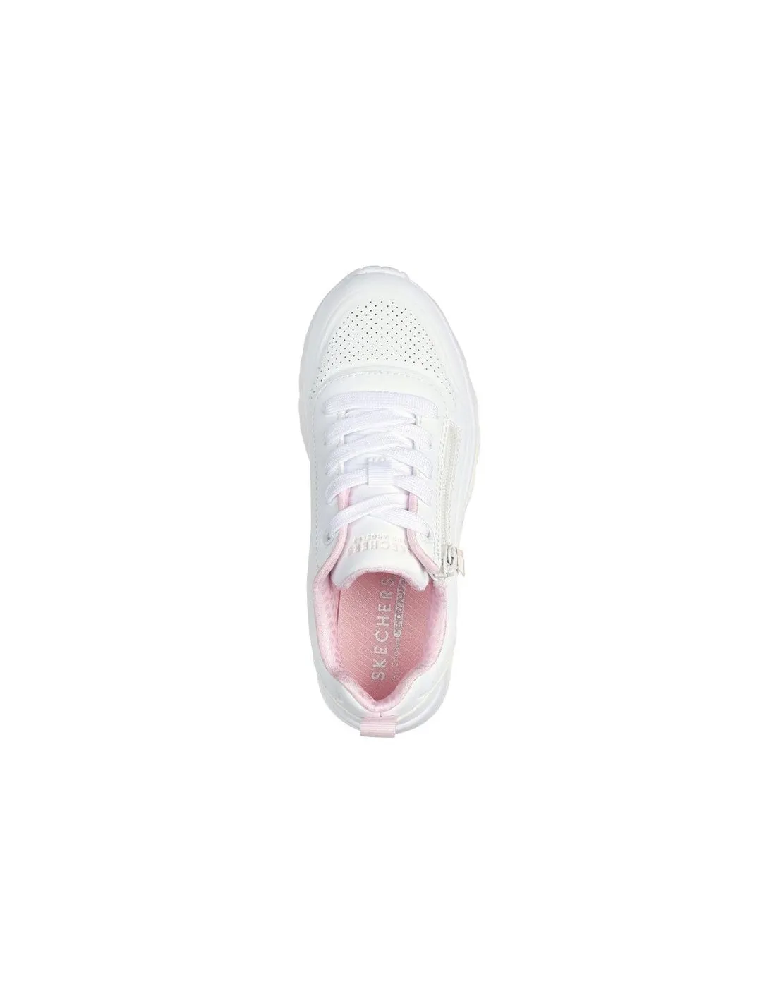 ZAPATILLAS SKECHERS UNO LITE  EASY ZIP NIñA BLANCO