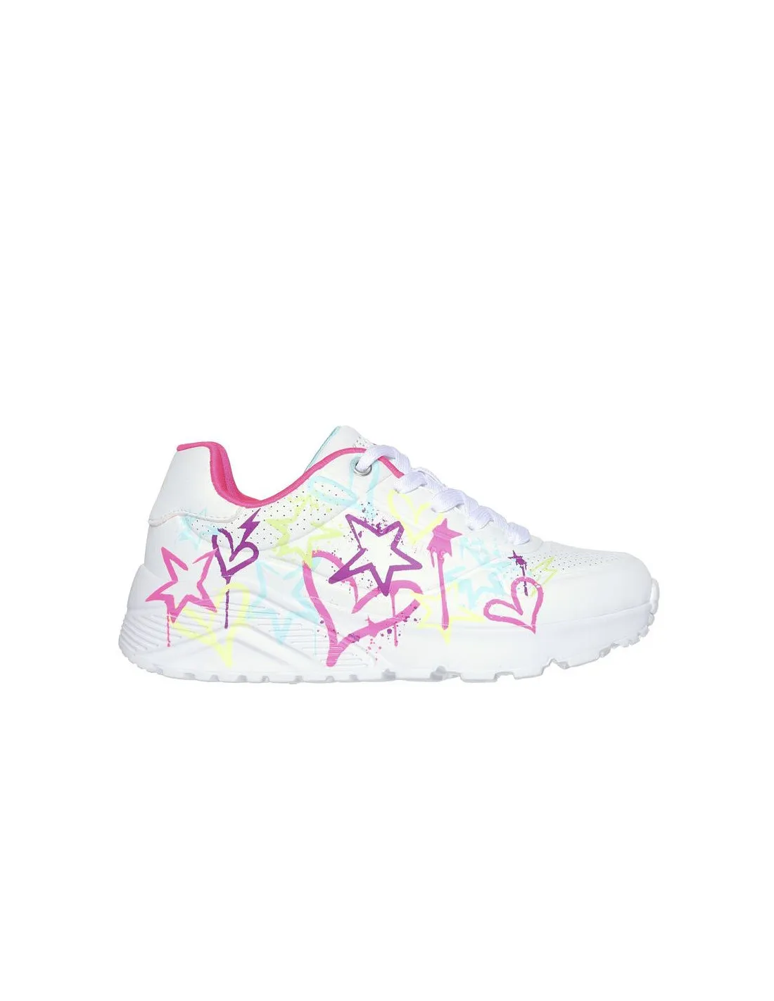 ZAPATILLAS SKECHERS UNO LITE  MY DRIP NIñA BLANCO