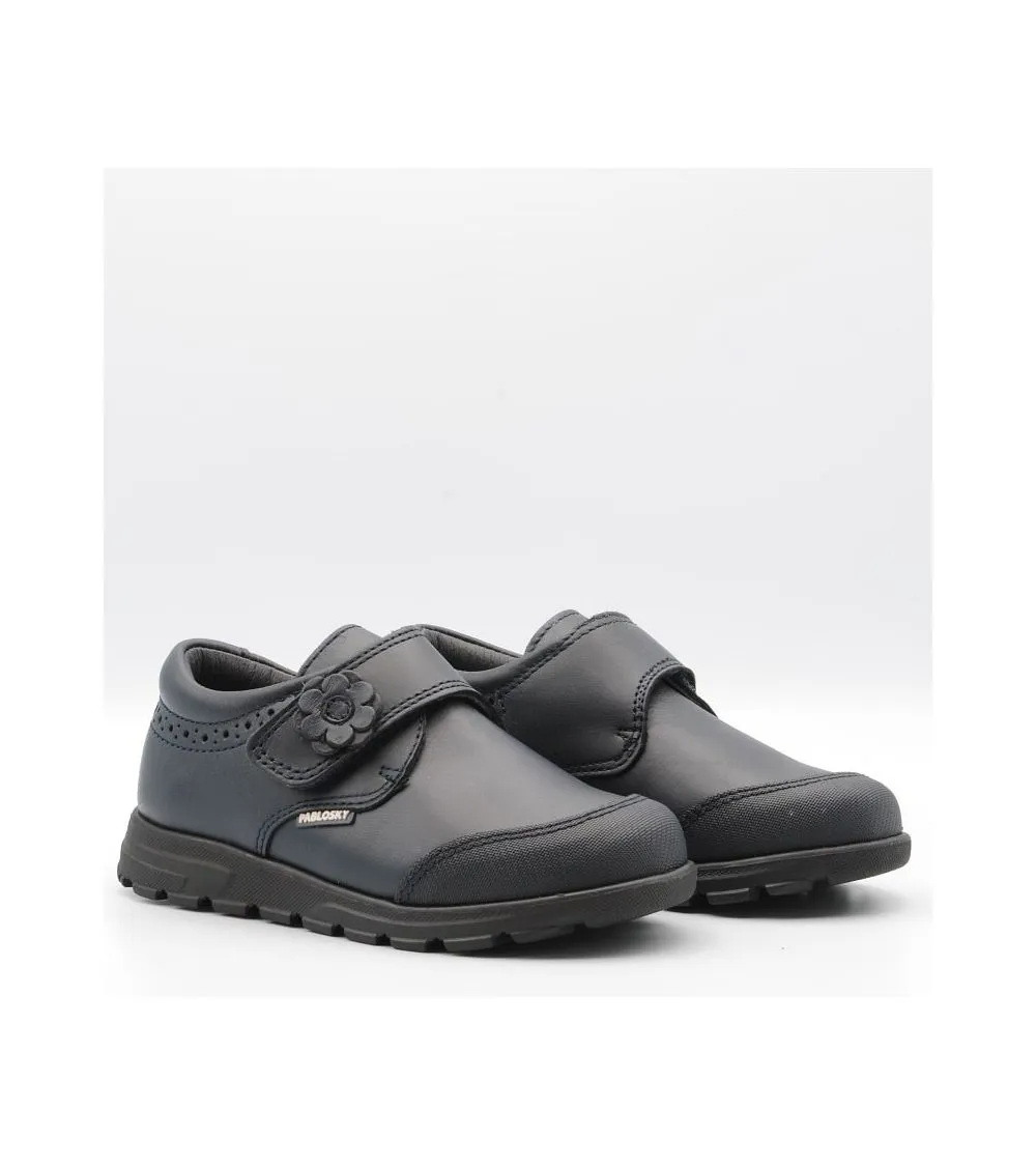 ZAPATO COLEGIAL PABLOSKY  NIÑA MARINO VELCRO CERRADO