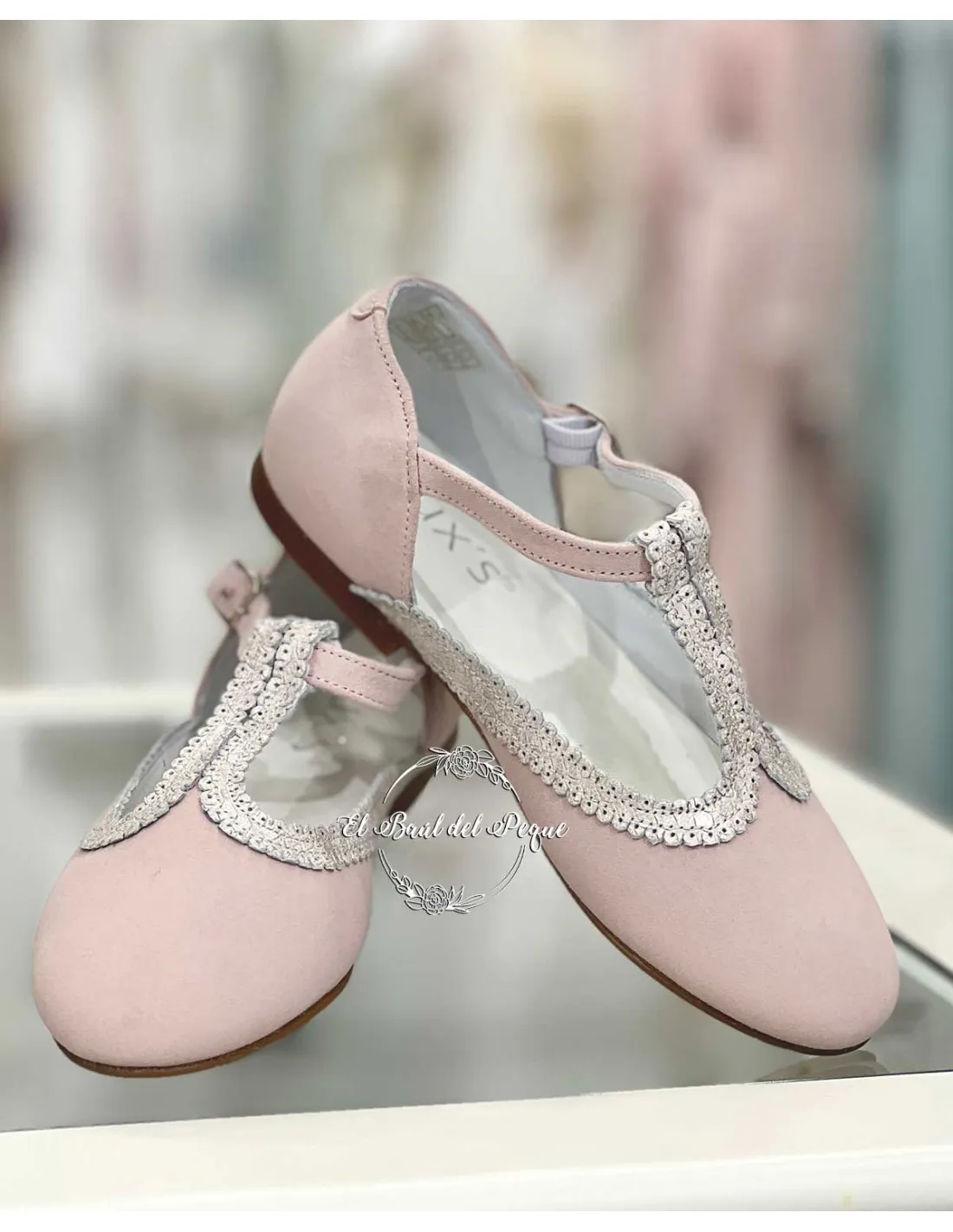 Zapato Niña Comunión Ceremonia Gux´s Shoes Ante Rosa