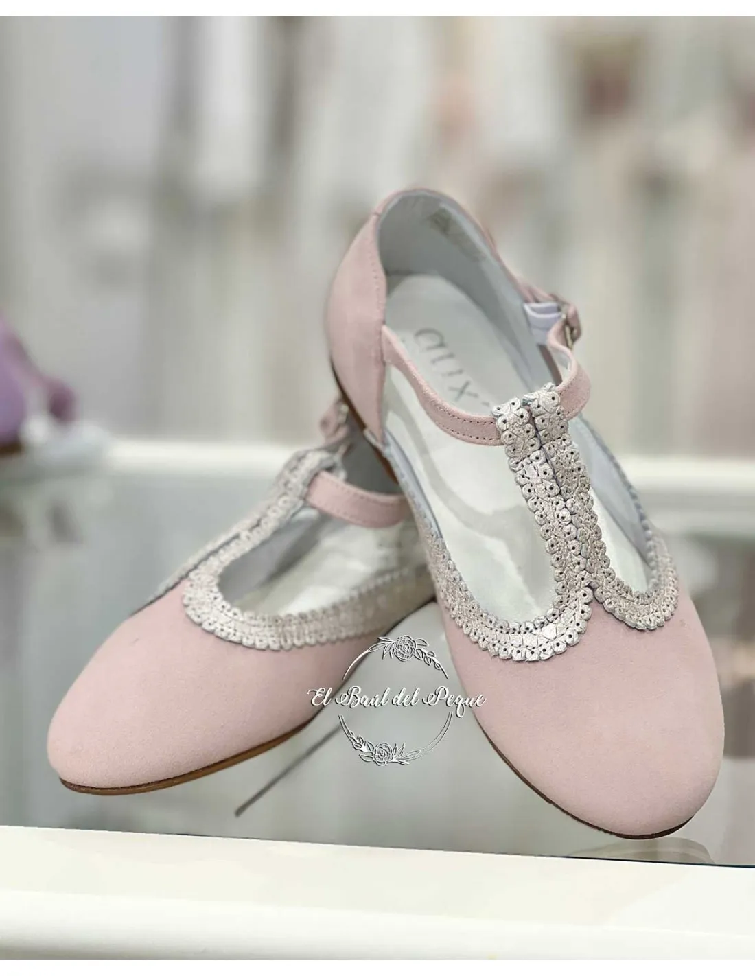Zapato Niña Comunión Ceremonia Gux´s Shoes Ante Rosa