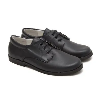 Zapato niño cordon piel marino