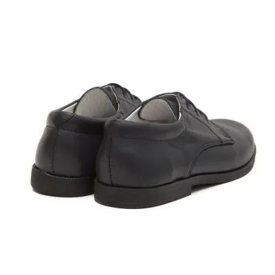 Zapato niño cordon piel marino