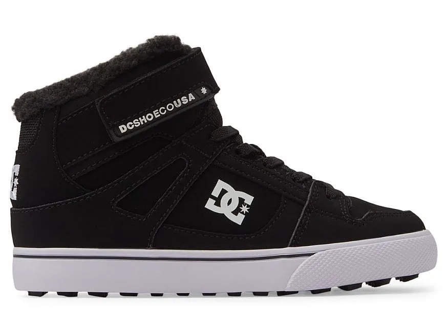 ZAPATOS DC PURE HIGHTOP WNT EV  BKW/BLACK/WHITE  UNISEX JUNIOR