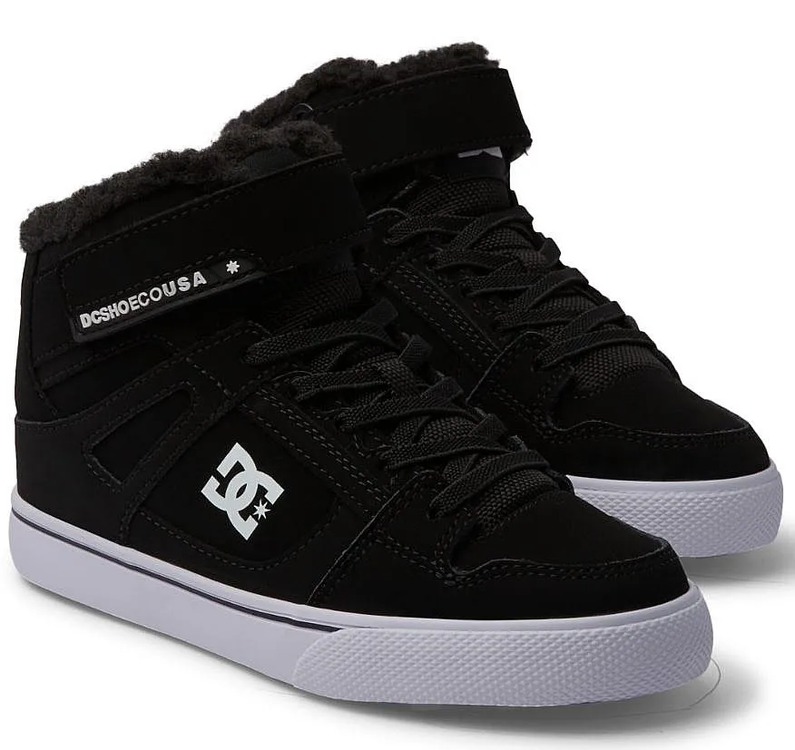 ZAPATOS DC PURE HIGHTOP WNT EV  BKW/BLACK/WHITE  UNISEX JUNIOR