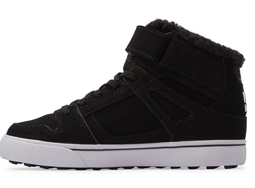 ZAPATOS DC PURE HIGHTOP WNT EV  BKW/BLACK/WHITE  UNISEX JUNIOR