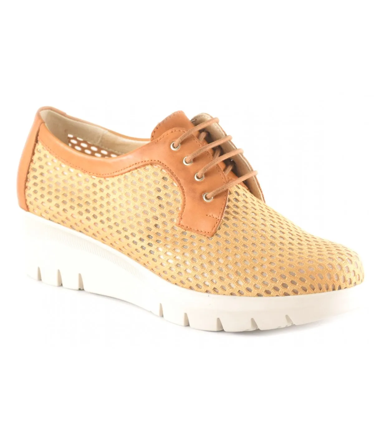 Zapatos de cordones para mujer con plataforma