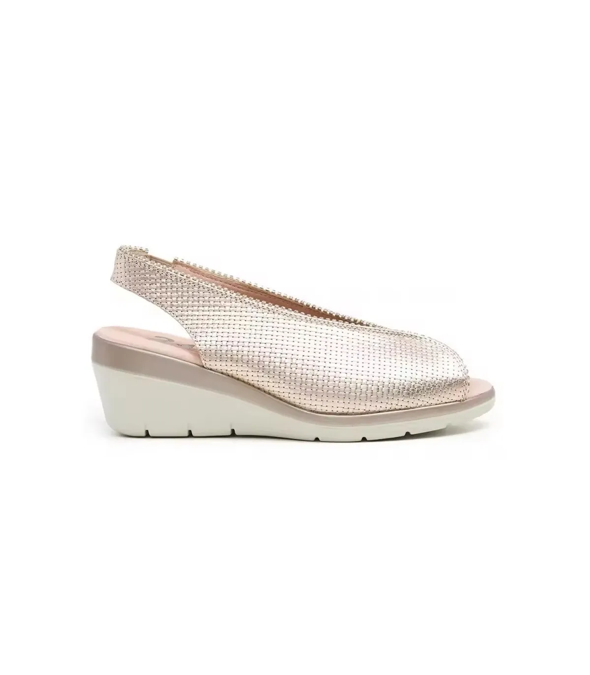 Zapatos de cuña en metalizado dorado