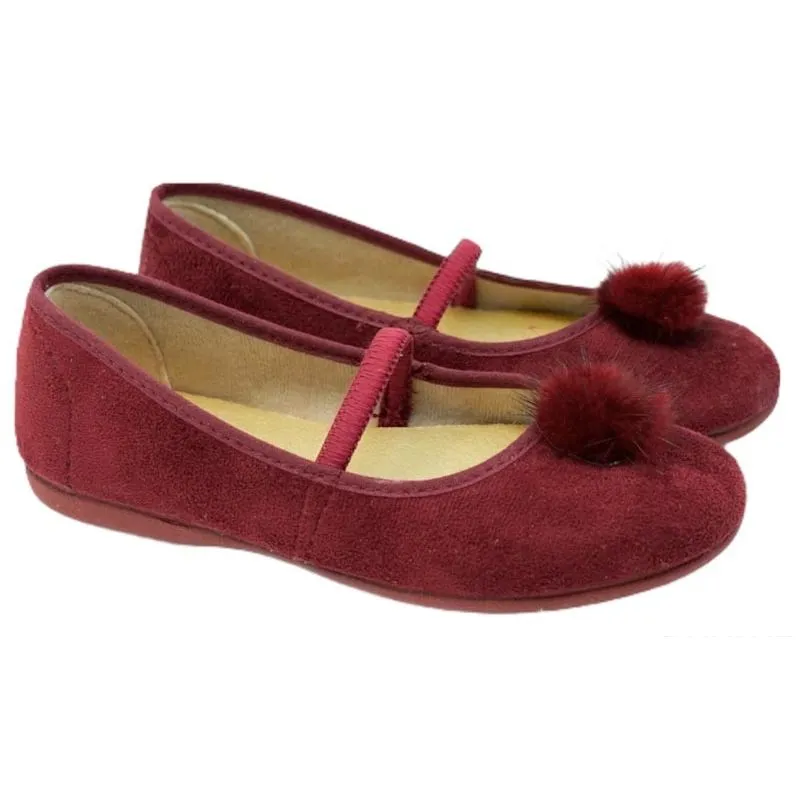 Zapatos de niña con pompon