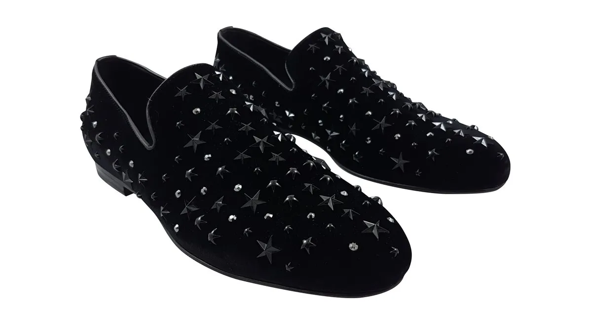 Zapatos de terciopelo Jimmy Choo Sloane Negro 