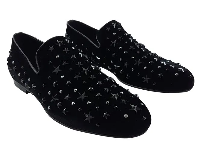 Zapatos de terciopelo Jimmy Choo Sloane Negro 