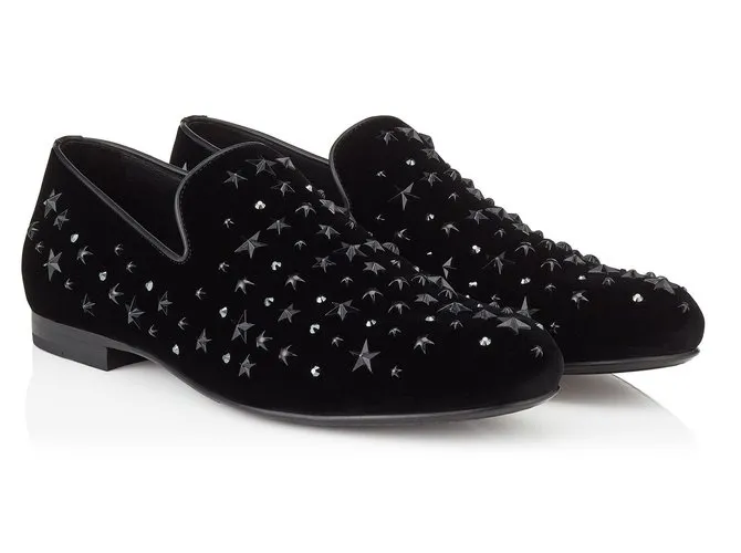 Zapatos de terciopelo Jimmy Choo Sloane Negro 